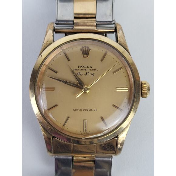 Rolex Accessories - Rolex Air King Watch 5506 Rare Two Tone 14k Gold 34mm